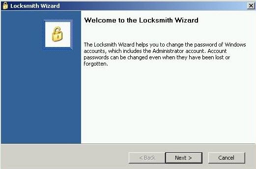 Welcome to the ERD Commander Locksmith Wizard