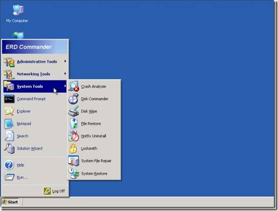 MSDaRT ERD Commander for Windows XP