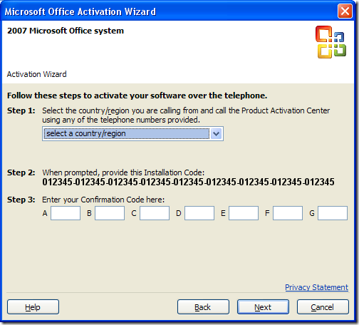 office 2010 activation