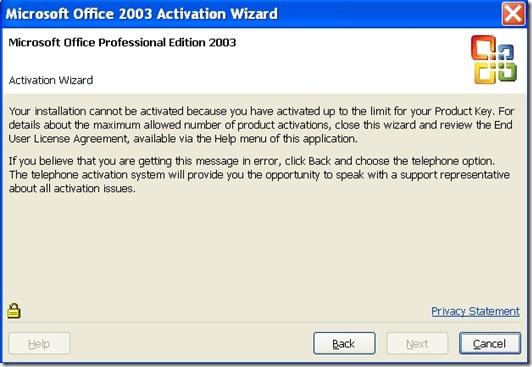 cannot activate microsoft office for mac 2011