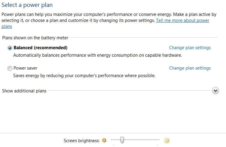 laptop brightness control windows 7